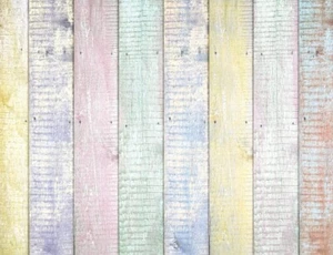 8x6ft Easter Backdrop Colorful Wood Photography for Kids Birthday Party - Picture 1 of 6