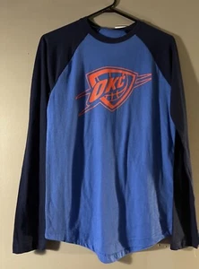 Oklahoma City Thunder Women’s Baseball style long sleeve Shirt Blue size S new - Picture 1 of 5