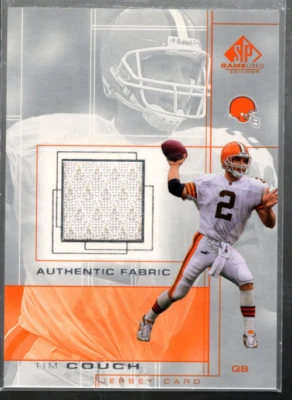 B4413- 2001 SP Game Used Edition Authentic Fabric #TC Tim Couch Jersey - NM-MT - Image 1 of 2