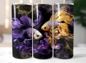 Betta Fish 20 oz Insulated Skinny Tumbler with slide lock lid and straw (C) - Picture 1 of 1