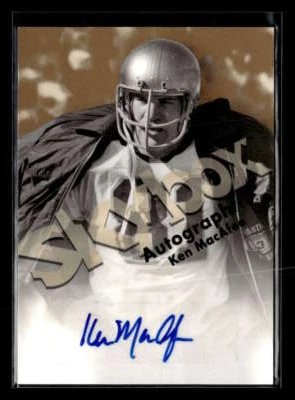 2012 Fleer Retro Ultra Ken MacAfee Autographics Auto Notre Dame FX170 - Image 1 of 2