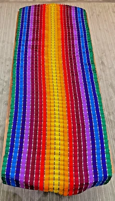 Envoltura de chal de algodón tradicional con telar a mano que mide 20 pulgadas x 9 pies Foto 1 de 4