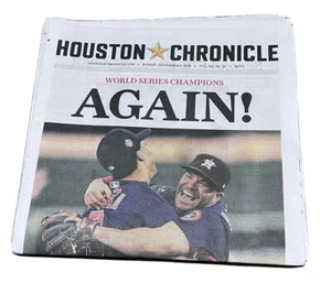 2022 Houston Chronicle Houston Astros World Series Champions “Again” 11/6/22 - Picture 1 of 3