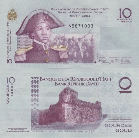 Haiti 10 Gourdes (2014) - Belair/Fort/p272f UNC Cover