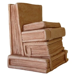 Set Fermalibri in Terracotta Naturale Italiana Bookend Set Home Decor H 20CM - Picture 1 of 2