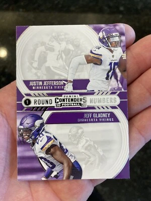 2020 Contenders Justin Jefferson Jeff Gladney Round Numbers Rookie RC #RN-JG - Image 1 of 2