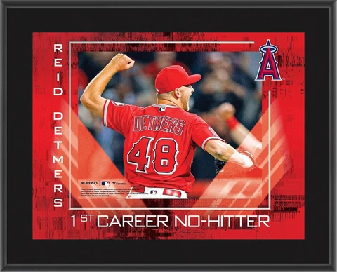 Reid Detmers Los Angles Angels 10.5" x 13" No Hitter Plaque Cover