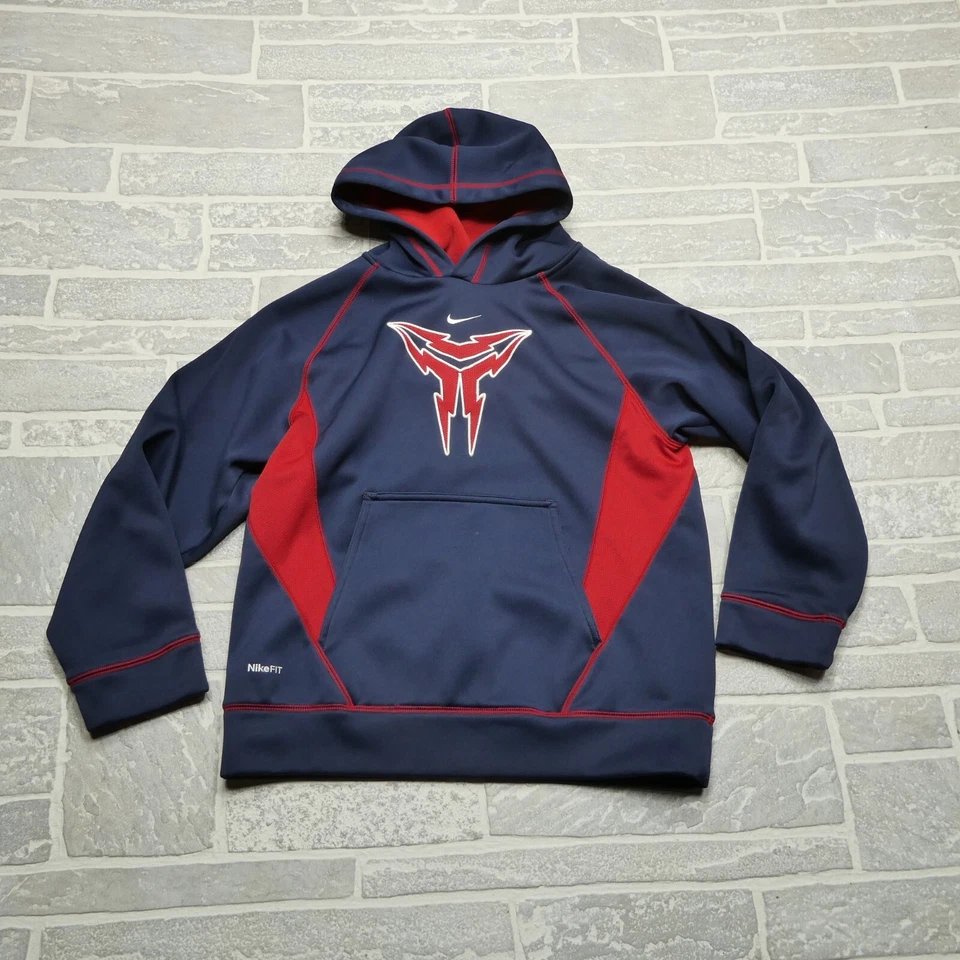 VINTAGE Nike Kobe Bryant Hoodie Youth M Blue Red Fleece Hooded Sweatshirt - Image 1 of 4