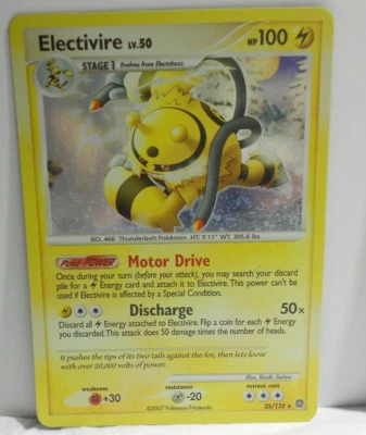 Pokemon TCG Electivire * 25/132 * Secret Wonders * Rare * Holo * 2007 - Image 1 of 2