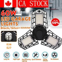 4PCS 144 LED Deformable Garage lights 6000LM Workshop Ceiling Lamp E26 E27 Base
