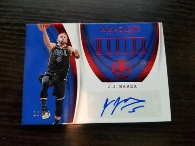 J.J. BAREA 2017-18 IMMACULATE MODERN MARKS RED AUTO #D /25  - Image 1 of 2