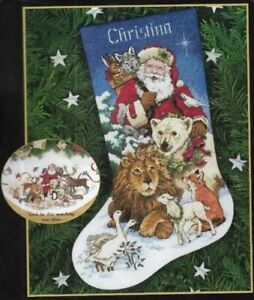 Dimensions Gold Collection Santa's Wildlife Stocking Cross Stitch Kit - KIT ONLY