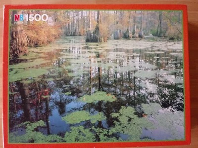 4 MB Puzzle master 1500 pz  NATURE The Lake - Alpine Flowers - tree trunk - Kent - Image 1 of 4