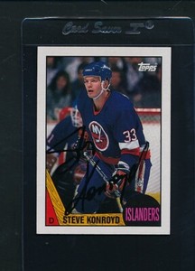 1987/88 Topps #153 Steve Konroyd Islanders Signed Auto *C9488