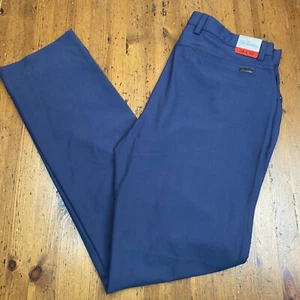 GREG NORMAN Golf Chino Pants Mens 34x32 Navy Blue Dressy Stretch Performance NWT - Picture 1 of 6