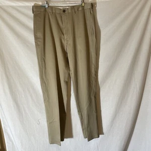 Haggar H26 Herren Khaki Bügelfrei Stretch Klassische Passform Hose Größe 36x32 - Bild 1 von 5