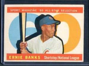1960 Topps Ernie Banks All Star Chicago Cubs HOF #560 EX