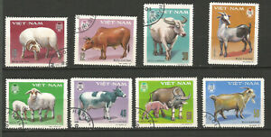 Viét Nam 1979 animaux de la ferme Y&TN°154/161 8 timbres oblitérés /T8328