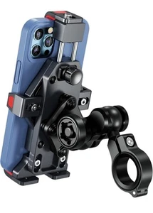 Aluminum Alloy Motorcycle Phone Mount -Vibration Dampener&High Speed,anti Theft - Photo 1 sur 9