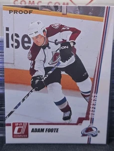 10-11 Donruss Panini Adam Foote Proof #/100 🚨🚨🚨 Colorado Avalanche  - Picture 1 of 3