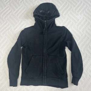 CP Company Hoodie Mens Small Black Goggles Hood Full Zip Mod Casuals Terrace - Picture 1 of 10