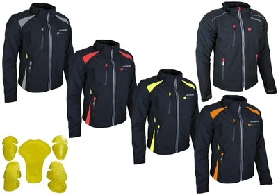 Heyberry Soft Shell Motorradjacke Textil mit Kapuze abnehmbar Gr. M - 3XL