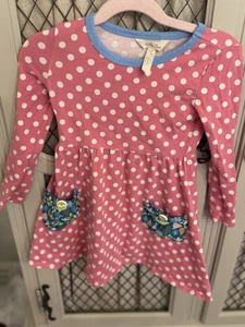 Matilda Jane Long Sleeve Dress Size 4 Pink Polka Dots make believe collecting.. - Picture 1 of 4