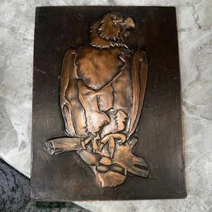 Copper Wall Hanging Eagle Plaque - Picture 1 of 3