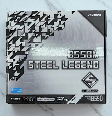 Placa madre ASRock B550M Steel Legend MicroATX AMD Ryzen 5000-3000 AM4 DDR4 - Imagen 1 de 4