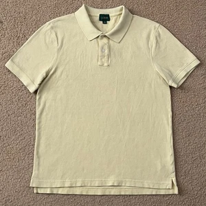 J Crew Oarsman Mens Classic Pique Polo Shirt Yellow Size Medium - Picture 1 of 5