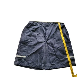 Womens Cargo Shorts Navy Blue Reflective 12R-09 NEW Work Safety vintage - Picture 1 of 12