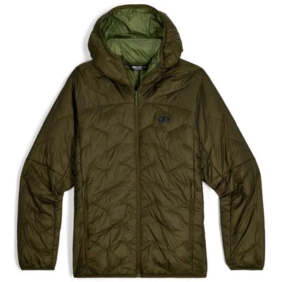 Chaqueta de invierno con capucha Outdoor Research Superstrand LT para hombre, oliva oscuro, mediana Foto 1 de 4