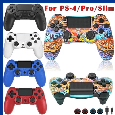 Wireless Gamepad Controller Compatible For P4/PS-4 Pro/Slim Gaming Console US - Image 1 of 4