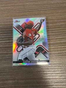 2022 Topps Finest Hunter Greene Silver Rifrattore Rookie RC #69 Reds SPEDIZIONE GRATUITA - Foto 1 di 2