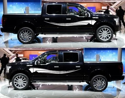 2x Personalized SIDE GRAPHICS VINYL DECAL STICKER FOR FORD F150 F-150 2009-2020 — 第 1/4 张图片