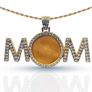 Plain Mom Classic Photo Pendant, Unique Gift for Mom and Loved Ones - Picture 1 of 4