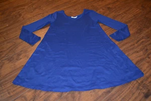 A7- Btween Girls Blue Long Sleeve Tunic/Dress - Picture 1 of 2
