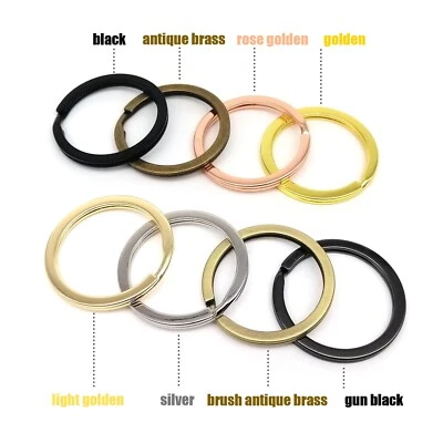 5/10pcs High Quality Steel Keychain Key Split O Ring Pendant Clasp Clip Trigger - Image 1 of 4