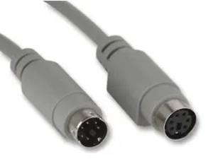Grey 10 Meter PS2 Extension Cable (6-Pin Mini DIN Male - 6-Pin Mini DIN Female) - Picture 1 of 1