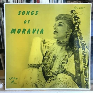 [WORLD]~[CZECHOSLOVAKIA]~EXC LP~VARIOUS~Songs Of Moravia~[1966~APON]~ - Picture 1 of 5