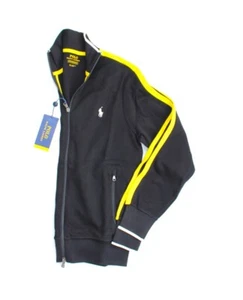 Polo Ralph Lauren Double Zip Cotton Interlock Track Jacket Size S in Black - Picture 1 of 4