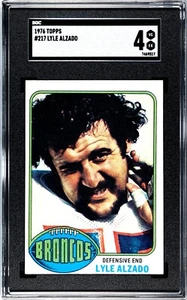 Lyle Alzado SGC 4 Topps 1976 # 217 Denver Broncos extremo defensivo DE - Imagen 1 de 2