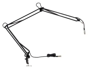 bras à micro avec pince de table noir - Afbeelding 1 van 8