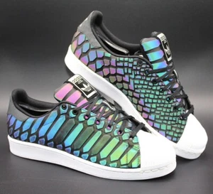Adidas Superstar Xeno 2015 Men’s Size 10.5 Black Reflective Custom D69366 - Picture 1 of 22