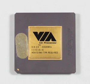 Socket 370 CPU - VIA C3 - 800AMHz - 800MHz - Ezra - TESTED - Picture 1 of 2