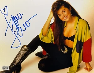 Hot Tiffani Thiessen Signed 11x14 Photo Kelly Kapowski Saved by the Bell Beckett - Picture 1 of 2