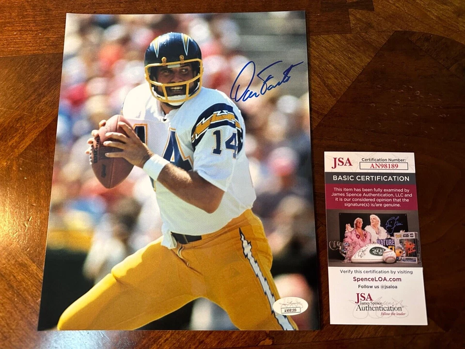 Dan Fouts Signed 8x10 Glossy Photo- JSA AUTHENTICATED- San Diego Chargers- HOF - Image 1 of 1