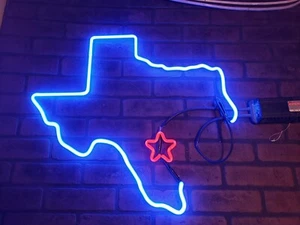 Bud Light Texas Neon Sign Replacement Tube - Texas/Star Outline Only - Picture 1 of 3