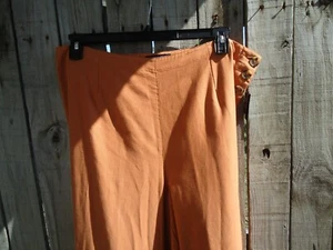 NWT John Mark Lt Rust Terracotta Chelsea Cotton Lyocell Blend Cropped Pants 16 - Picture 1 of 9