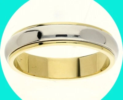 Alianza de boda de platino + oro amarillo 5,1 mm tamaño 10,5 Foto 1 de 4